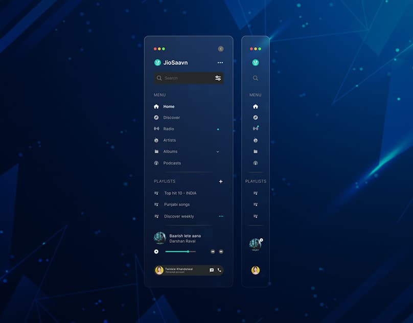 Glassmorphism Side Navbar